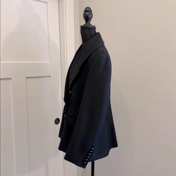 Burberry Black Blazer with Button Detail